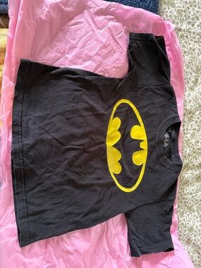 DC Comics Batman Black T-Shirt with Yellow Logo